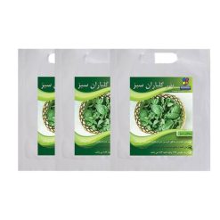 مجموعه بذرریحان سبز گلباران سبز بسته 3 عددی