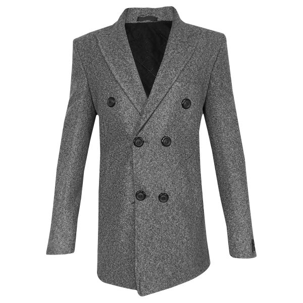 پالتو مردانه مدل ماهوت 02 شش دکمه رنگ طوسی پالتو مردانه مدل ماهوت 02 شش دکمه رنگ طوسی