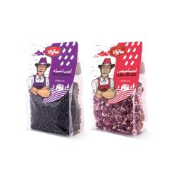 لوبیا عروس و لوبیا سیاه صنایع غذایی سالیان – 450 گرم مجموعه 2 عددی