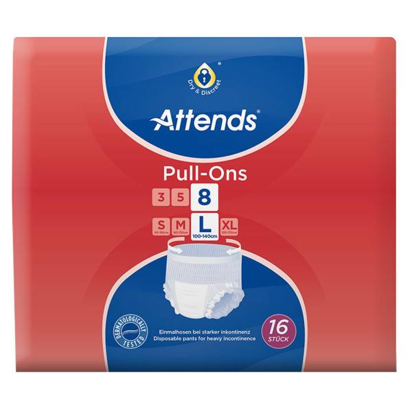 پوشک شورتی بزرگسال اتندز 8 قطره سایز Large بسته 16 عددی پوشک شورتی بزرگسال اتندز 8 قطره سایز Large بسته 16 عددی
