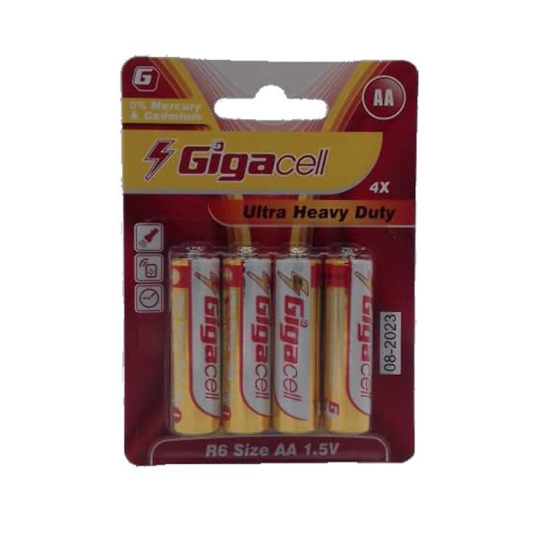 باتری قلمی گیگاسل مدل Ultra Heavy بسته 4 عددی باتری قلمی گیگاسل مدل Ultra Heavy بسته 4 عددی