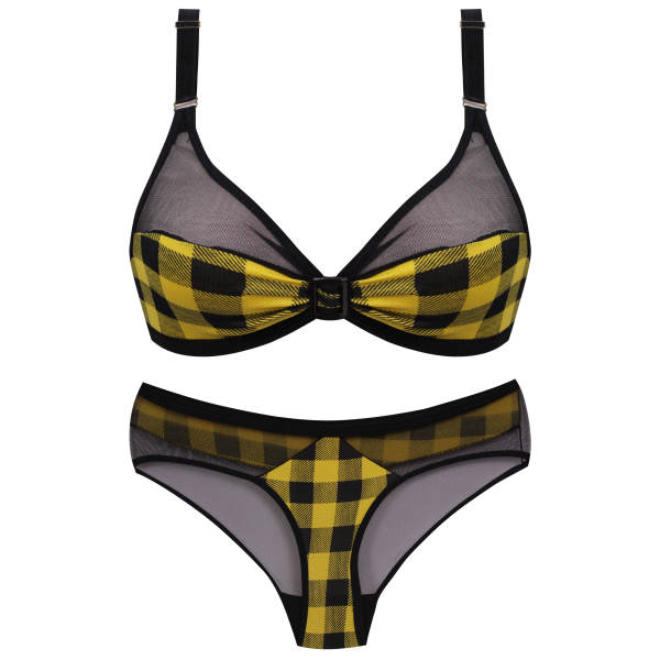 ست شورت و سوتین زنانه ماییلدا مدل 3720 رنگ زرد ست شورت و سوتین زنانه ماییلدا مدل 3720 رنگ زرد