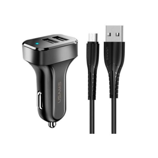 شارژر فندکی یوسمز مدل C13 به همراه کابل تبدیل USB-C