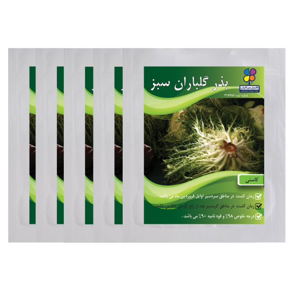 بذر کاسنی گلباران سبز بسته 5 عددی بذر کاسنی گلباران سبز بسته 5 عددی