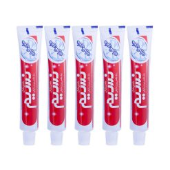 خمیر دندان نسیم مدل Contains fluoride وزن 80 گرم مجموعه 5 عددی