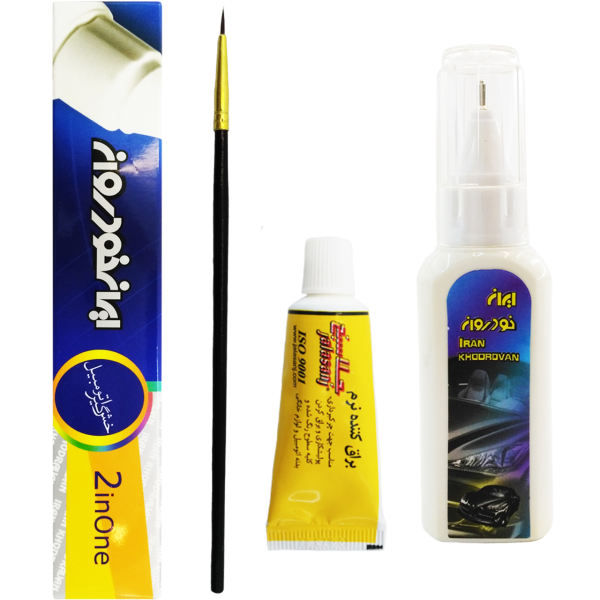 ست کامل قلم خشگیر بدنه خودرو ایران خودروان رنگ سفید L90 کد OV369 ست کامل قلم خشگیر بدنه خودرو ایران خودروان رنگ سفید L90 کد OV369