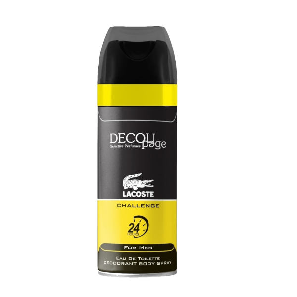 اسپری خوشبو کننده بدن مردانه دکوپاژ مدل LACOSTE حجم 150 میلی لیتر اسپری خوشبو کننده بدن مردانه دکوپاژ مدل LACOSTE حجم 150 میلی لیتر