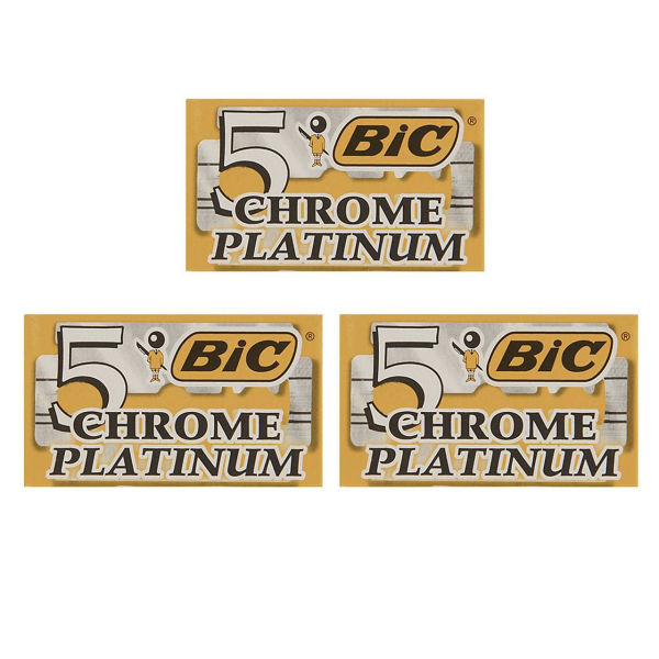 تیغ یدک سنتیبیک مدل Platinum Chromium Double Edge مجموعه 3 عددی تیغ یدک سنتیبیک مدل Platinum Chromium Double Edge مجموعه 3 عددی