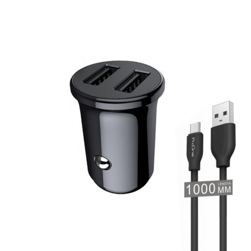شارژر فندکی پرووان مدل PCG12به همراه کابل تبدیل MicroUSB