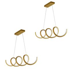 لوستر چشمه نور کدA6315/1H-Pro مجموعه دو عددی