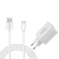 شارژر دیواری پاواریال مدل CK-59 به همراه کابل تبدیل MicroUSB