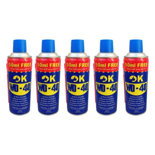 اسپری روان کننده اوکی مدل WD-40 حجم 450 میلی لیتر بسته 5 عددی