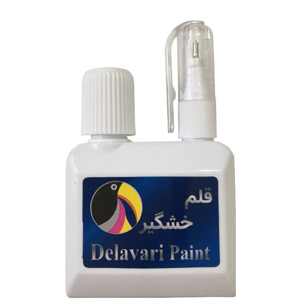قلم خشگیر بدنه خودرو دلاوری رنگ سفید کد 29020C حجم 53 میلی لیتر قلم خشگیر بدنه خودرو دلاوری رنگ سفید کد 29020C حجم 53 میلی لیتر
