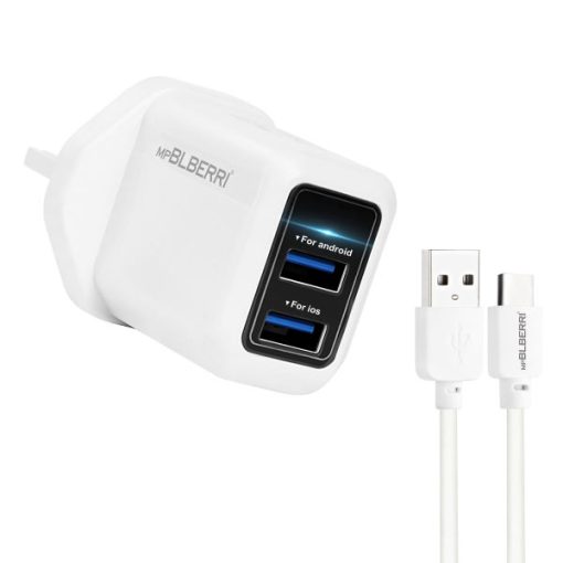 شارژر دیواری ام پی بلبری مدل BLB-183 به همراه کابل تبدیل USB-C