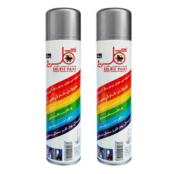 اسپری رنگ نقره ای گلریز کد SUB حجم 300 میلی لیتر بسته 2 عددی اسپری رنگ نقره ای گلریز کد SUB حجم 300 میلی لیتر بسته 2 عددی