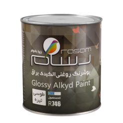 پوشرنگ روغنی آلکیدی طوسی تیرهرسام کد R746 وزن 1100 گرم
