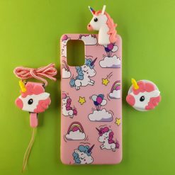 کاور مدل یونیکورن کد 03 مناسب برای گوشی موبایل سامسونگ Galaxy A71 به همراه بند و پایه نگهدارنده