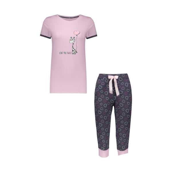 ست تی شرت و شلوارک زنانه ناربن مدل 1521426-84 ست تی شرت و شلوارک زنانه ناربن مدل 1521426-84