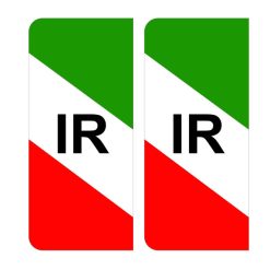 برچسب پلاک خودرو هزاردستان طرح پرچم ایران مدل par100 بسته دوعددی