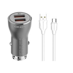 شارژر فندکی الدینیو مدل C407Q به همراه کابل تبدیل micro usb