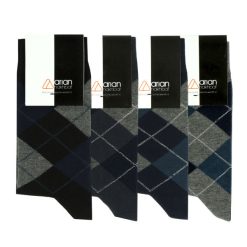 جوراب مردانه آریان نخ باف مدل 5131 مجموعه 4 عددی