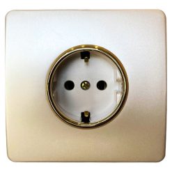 پریز برق ارت دار صنایع آسیا الکتریک مدل SAD-GOLD