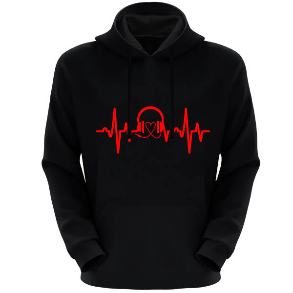 هودی مردانه مدل ضربان آهنگ E1679 رنگ مشکی هودی مردانه مدل ضربان آهنگ E1679 رنگ مشکی