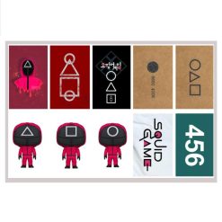 استیکر طراحی ناخن مدل بازی مرکب کد 456