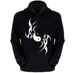 هودی مردانه مدل یین یانگ S06 رنگ مشکی