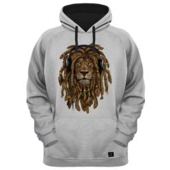 هودی مردانه 27 مدل LION کد H13 رنگ طوسی روشن