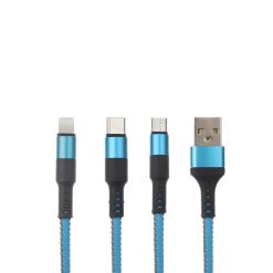 کابل تبدیل USB به لایتنینگ/USB-C/MicroUSB هس ول مدل CA-2 طول 0.1 متر