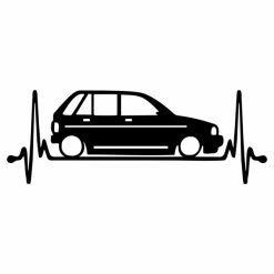 برچسب بدنه خودرو ماتریسیو طرح ضربان قلب پراید 111 کد M157