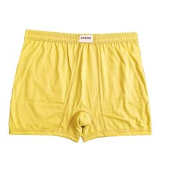 شورت مردانه سابد مدل پادار نخی رنگ زرد