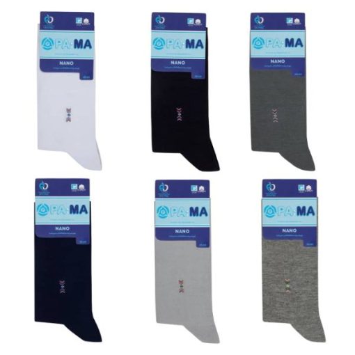 جوراب مردانه نانو پای ما مدل یکتا مجموعه 6 عددی
