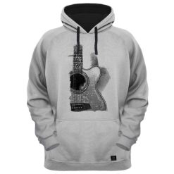 هودی مردانه 27 مدل گیتار کد V22 رنگ طوسی