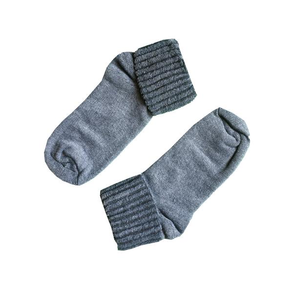 جوراب زنانه مدل نیم ساق حوله ای کد HO-TU-PO1 رنگ طوسی جوراب زنانه مدل نیم ساق حوله ای کد HO-TU-PO1 رنگ طوسی