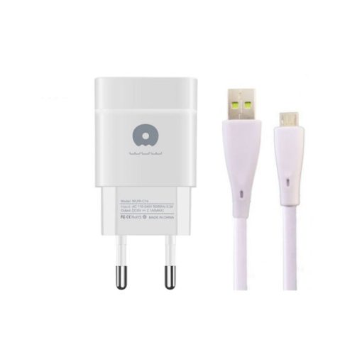 شارژر دیواری دبلیو یو دبلیو مدل T27 به همراه کابل تبدیل USB-C