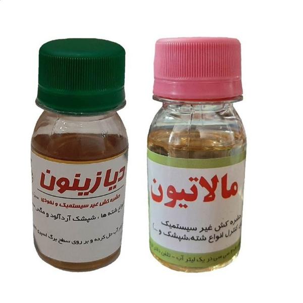 حشره کش دیازینون و مالاتیون کد DM60 حجم ۶۰ میلی لیتر مجموعه ۲ عددی حشره کش دیازینون و مالاتیون کد DM60 حجم ۶۰ میلی لیتر مجموعه ۲ عددی