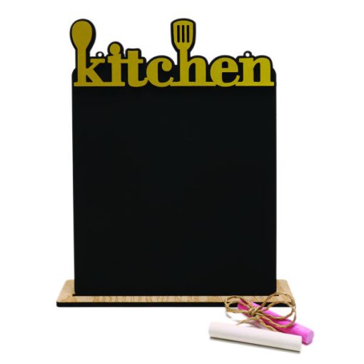 تخته سیاه رین استار طرح KITCHEN سایز 20×28 سانتی متر به همراه گچ