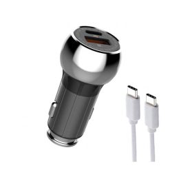 شارژر فندکی الدینیو مدل C1 به همراه کابل USB-C