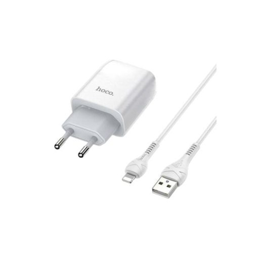 شارژر دیواری هوکو مدل C73A به همراه کابل تبدیل USB به Lightning