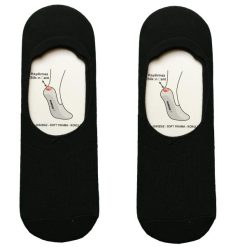 جوراب مردانه مدل کالج پشت ژله ای رنگ مشکیبسته 2 عددی