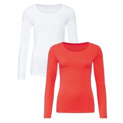 تی شرت آستین بلند زنانه اسمارا مدل Par1177 مجموعه 2 عددی
