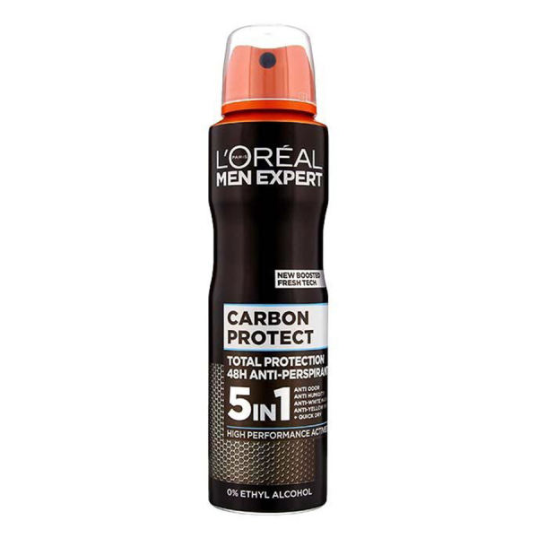 اسپری ضد تعریق مردانه لورآل مدل CARBON PROTECT حجم 150 میلی لیتر اسپری ضد تعریق مردانه لورآل مدل CARBON PROTECT حجم 150 میلی لیتر
