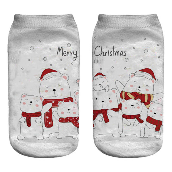 جوراب طرح خرس مدل کریسمس T009 جوراب طرح خرس مدل کریسمس T009