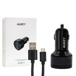 شارژر فندکی آکی مدل cc-y11 به همراه کابل microUSB