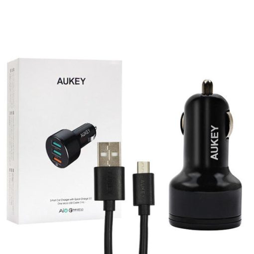شارژر فندکی آکی مدل cc-y11 به همراه کابل microUSB