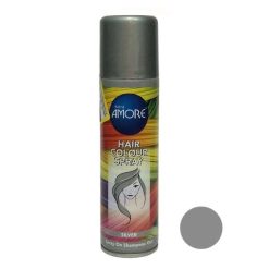 اسپری رنگ مو سورا آمور کد 1 حجم 150 میلی لیتر رنگ نقره ای