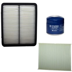 فیلتر روغن خودرو هیوندای جنیون پارتز مدل 2630035504 مناسب برای سوناتا به همراه فیلتر کابین و فیلتر هوا