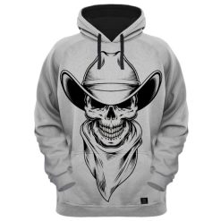 هودی مردانه 27 مدل cowboy and skull کد ALP79 رنگ طوسی